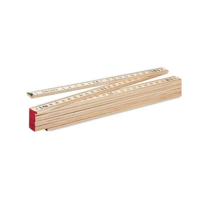 Règle de charpentier en bois 2m