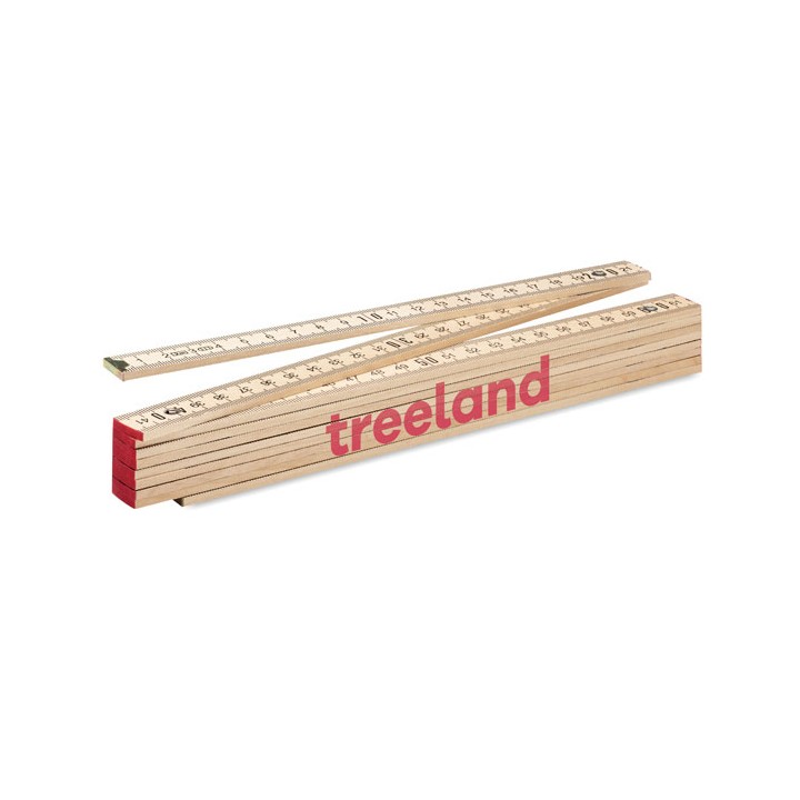Règle de charpentier en bois 2m