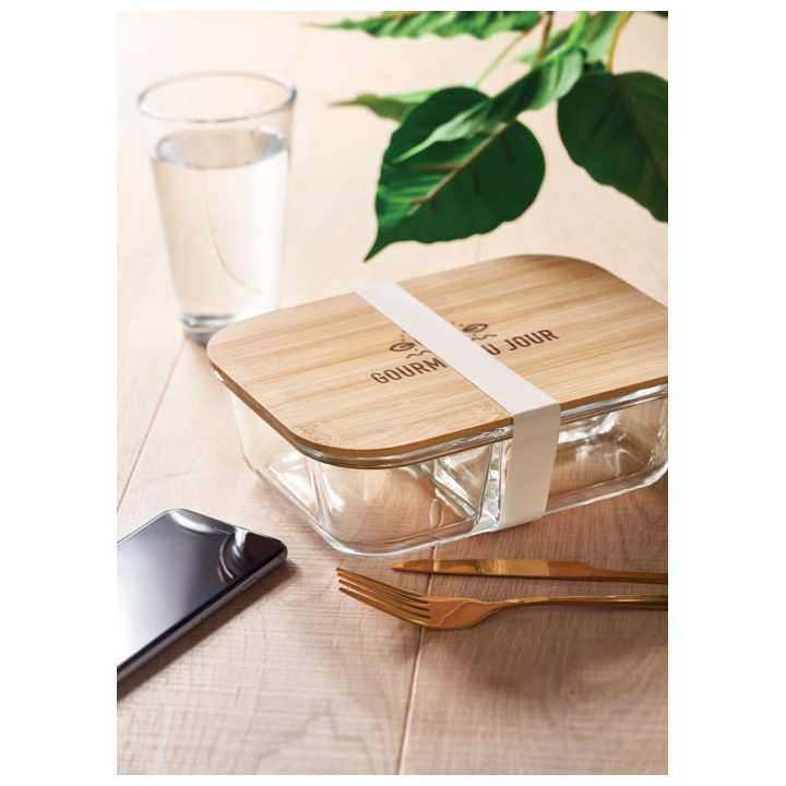 Lunchbox en verre et bambou