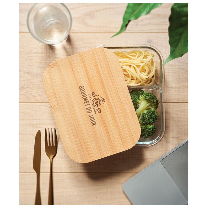 Lunchbox en verre et bambou