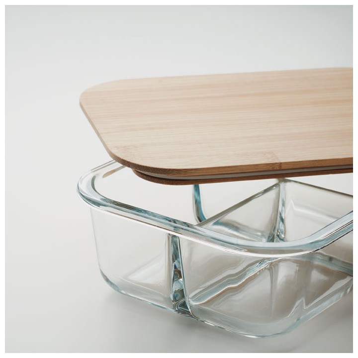 Lunchbox en verre et bambou