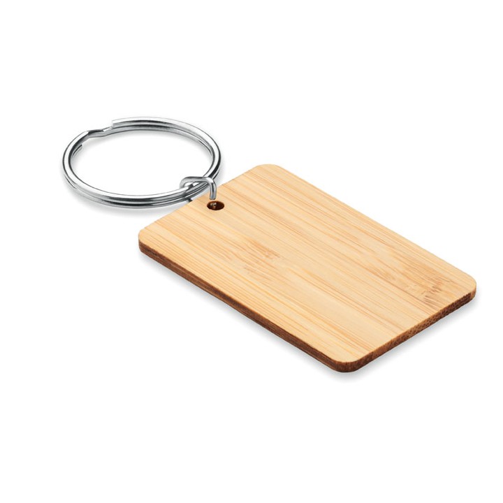 Porte-clés rectangulaire bambou