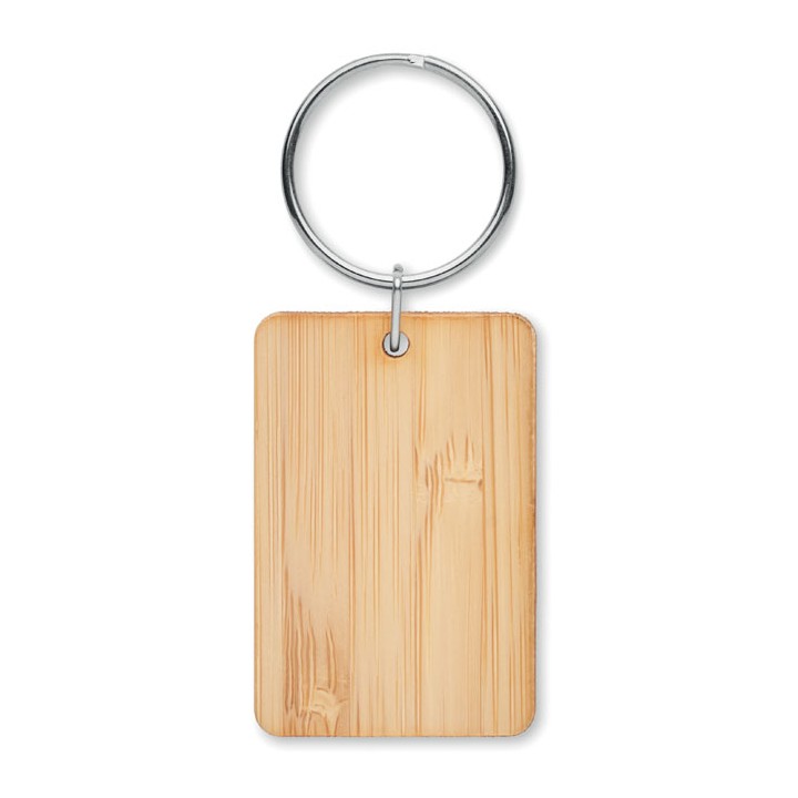 Porte-clés rectangulaire bambou