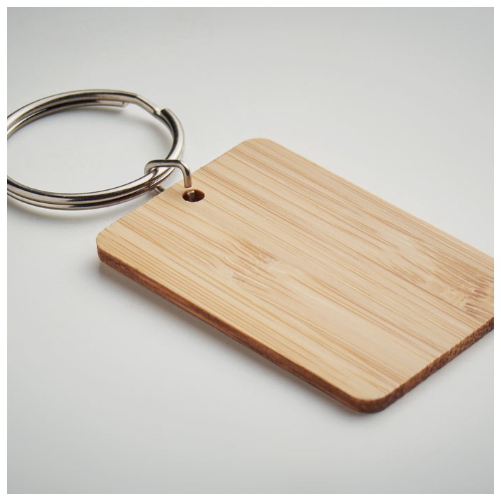 Porte-clés rectangulaire bambou