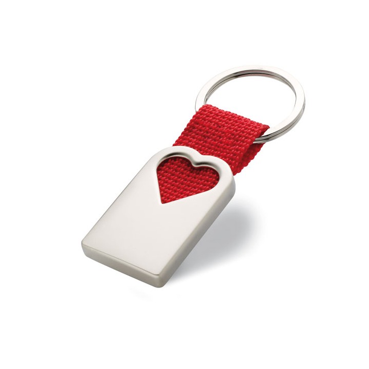 Porte clef coeur en métal