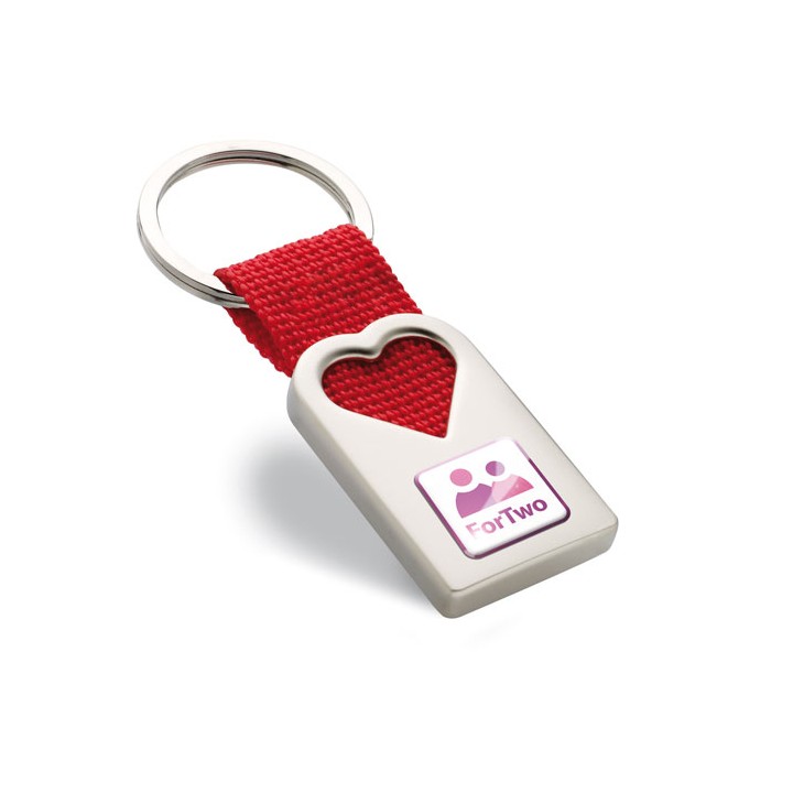 Porte clef coeur en métal