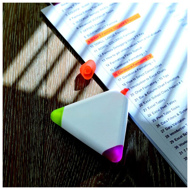 Surligneur 3 coul.triangulaire