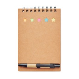 Carnet avec stylo et feuillets