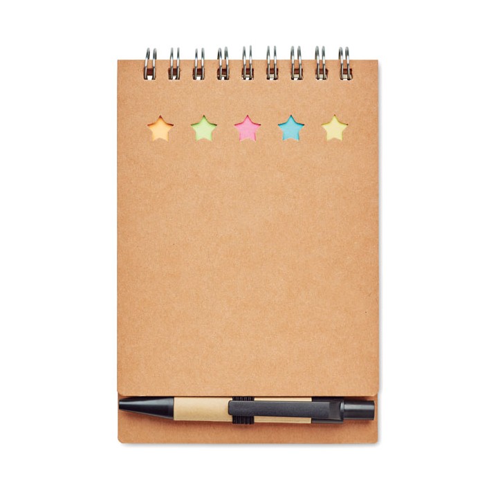Carnet avec stylo et feuillets
