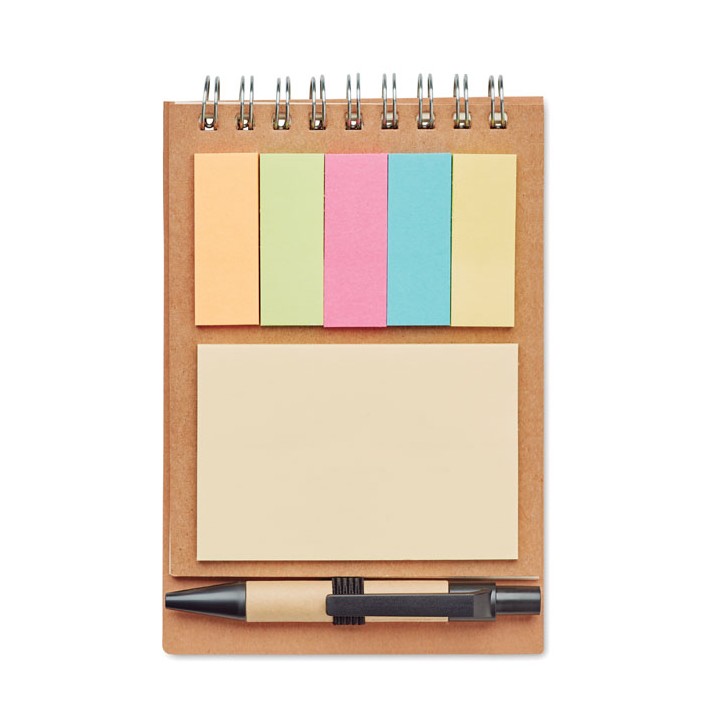 Carnet avec stylo et feuillets