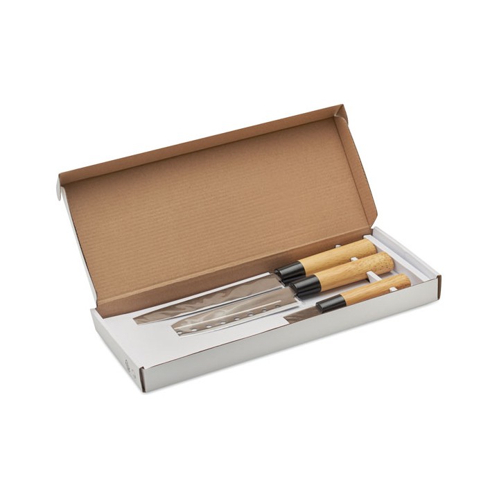 Set 3 couteaux style japonais