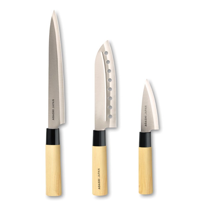 Set 3 couteaux style japonais