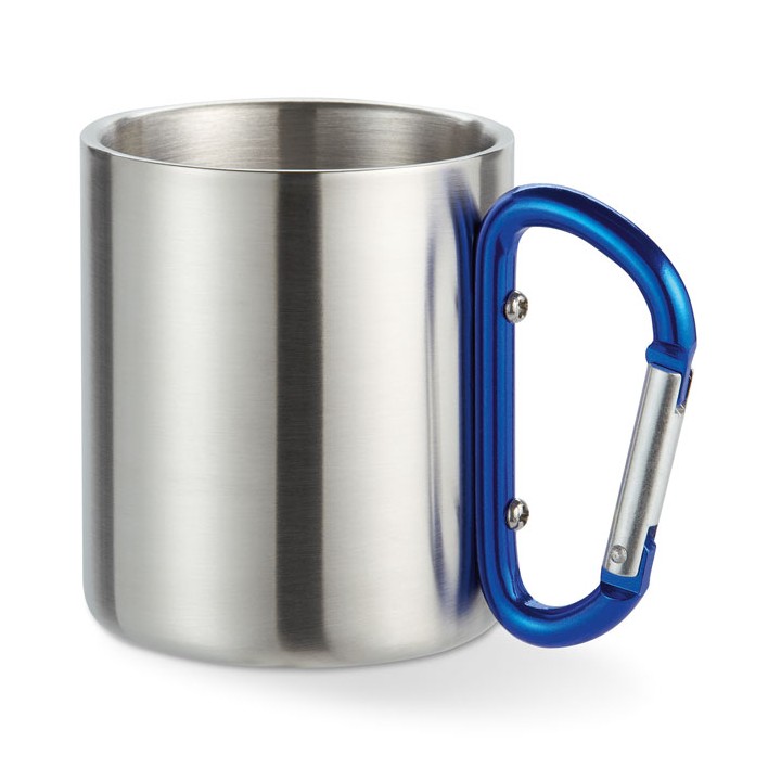Mug acier et anse mousqueton.