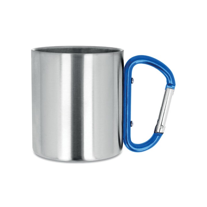Mug acier et anse mousqueton.