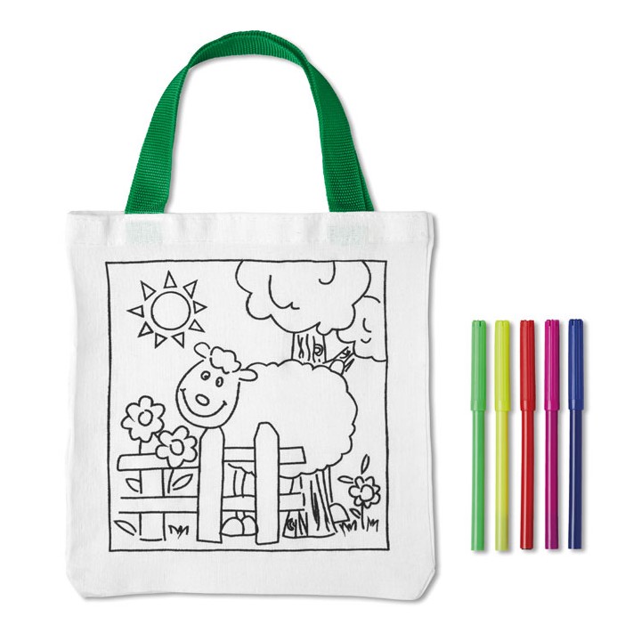 Sac coton à colorier