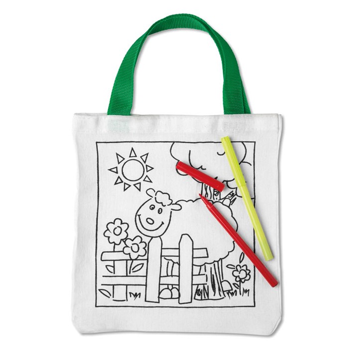 Sac coton à colorier