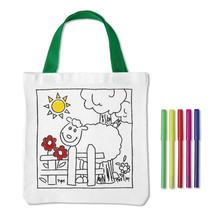 Sac coton à colorier