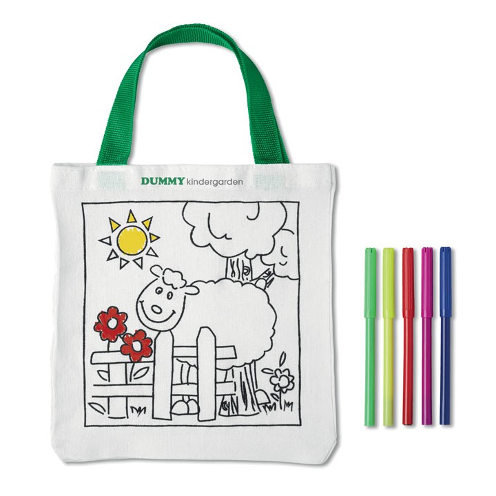 Sac coton à colorier