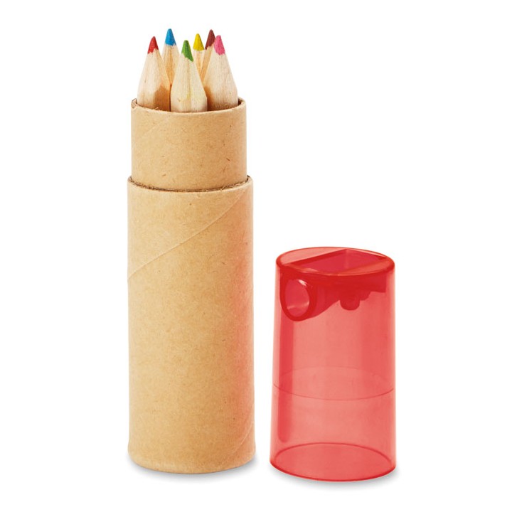 Tube de 6 crayons de couleur