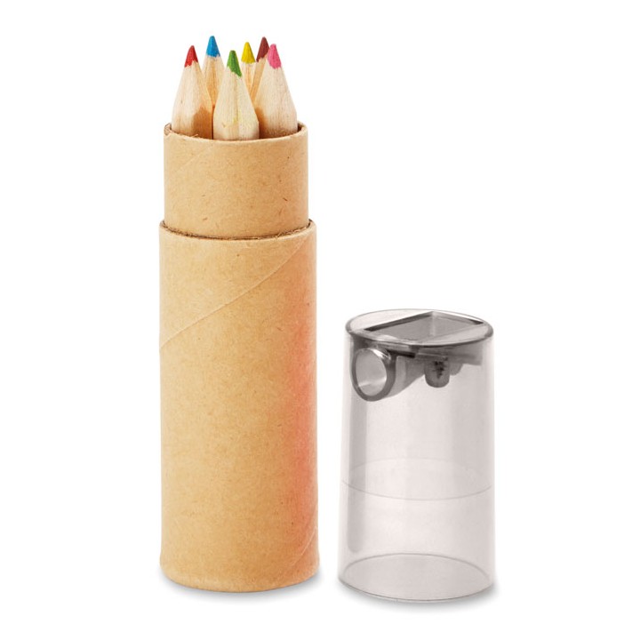 Tube de 6 crayons de couleur