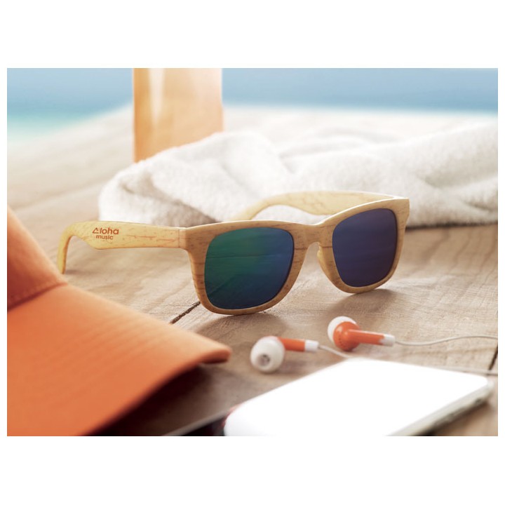 Lunettes monture effet bois
