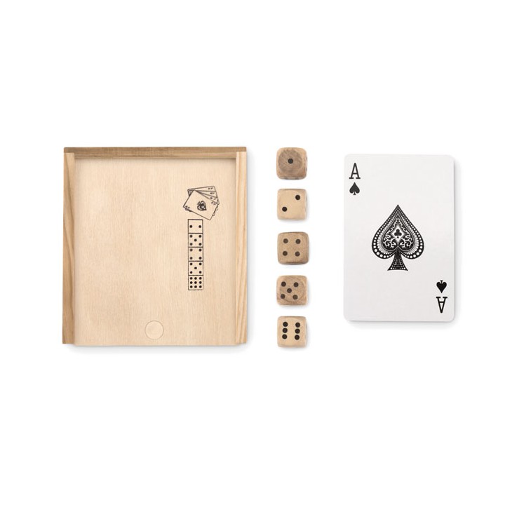 Cartes à jouer et 5 Dés