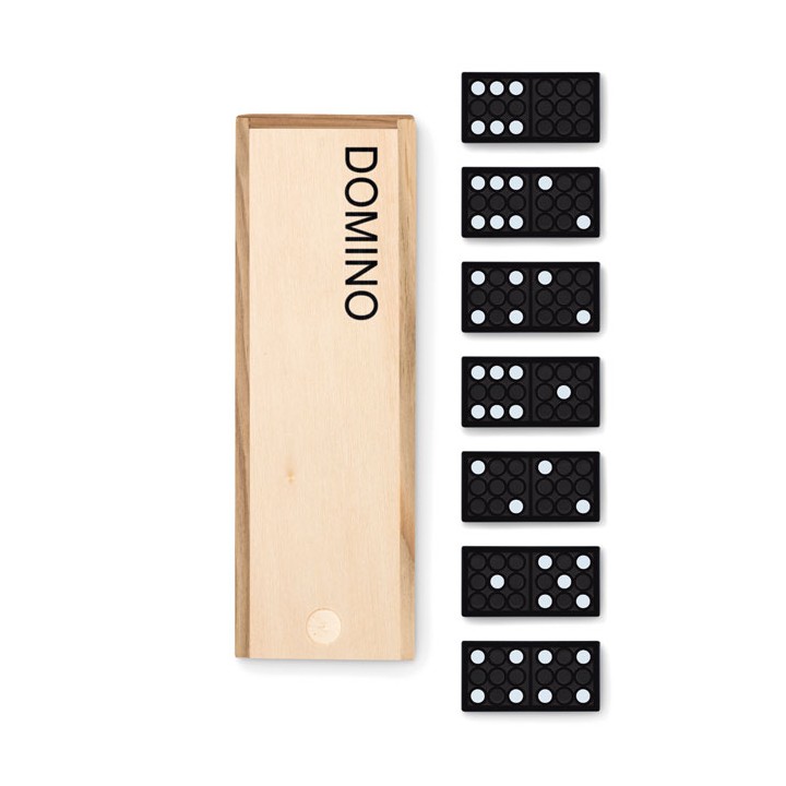 Jeu de domino dans une boite