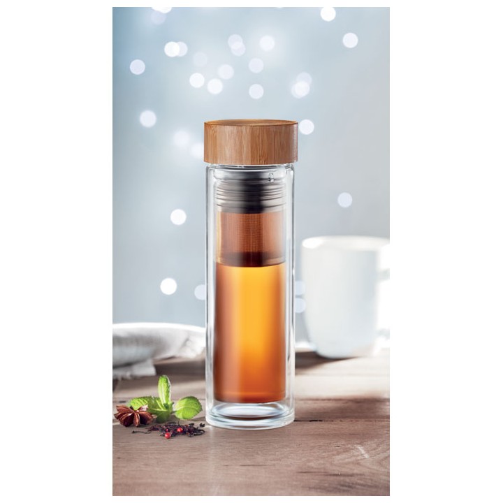 Gourde double paroi verre 420ml