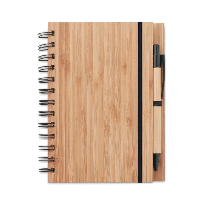 Carnet et stylo en bambou