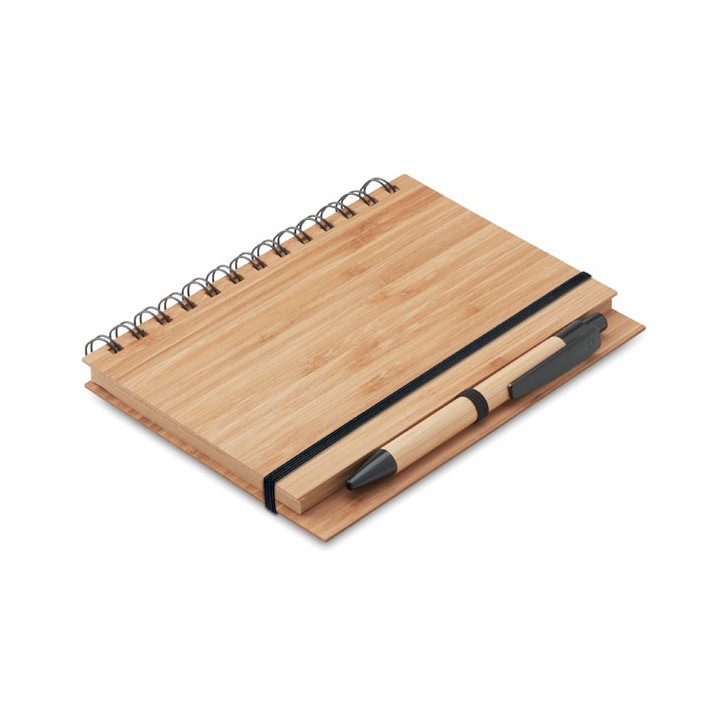 Carnet et stylo en bambou