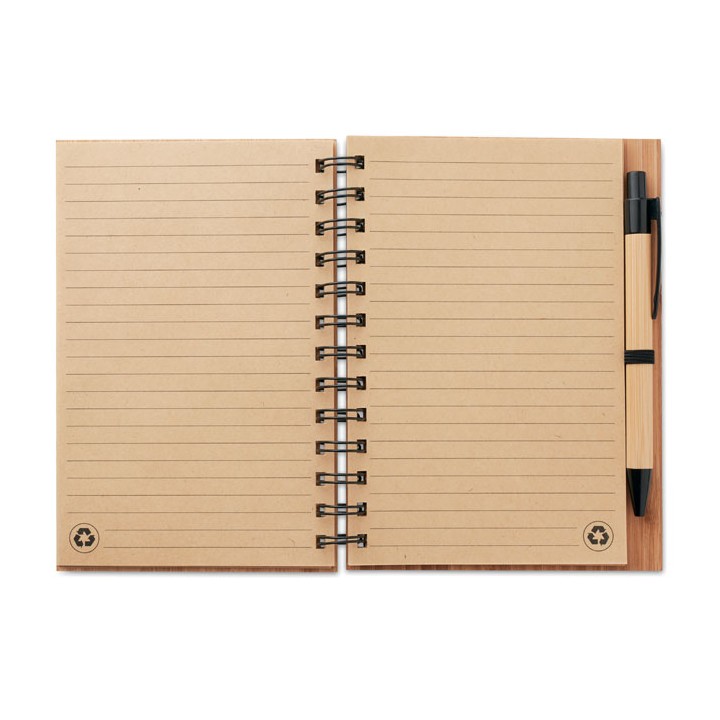 Carnet et stylo en bambou