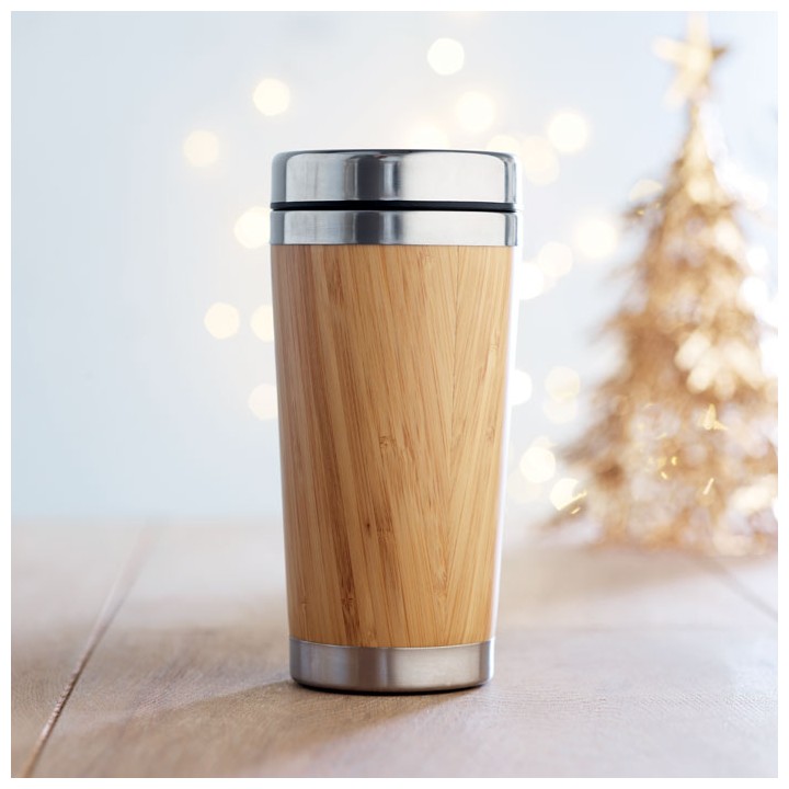 Gourde double paroi  Bambou 400ml