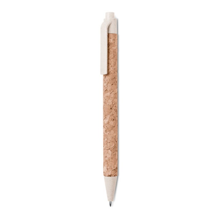 Stylo bille en liège / blé-paille