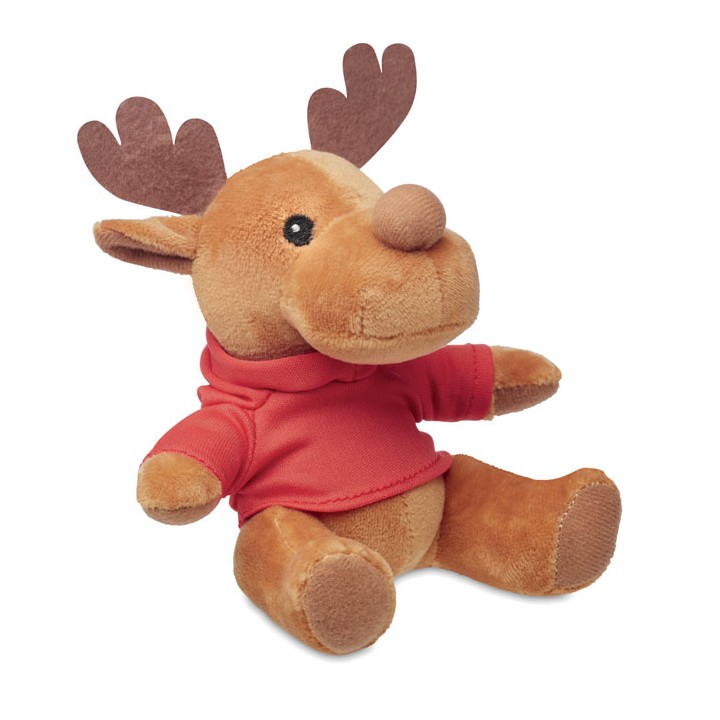 Renne en peluche avec capuche