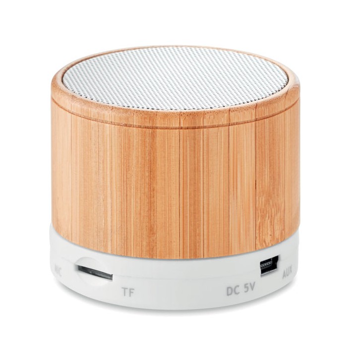 Haut-parleur sans fil bambou