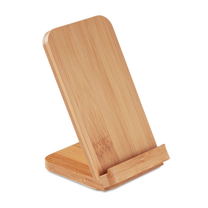 Chargeur sans fil en bambou