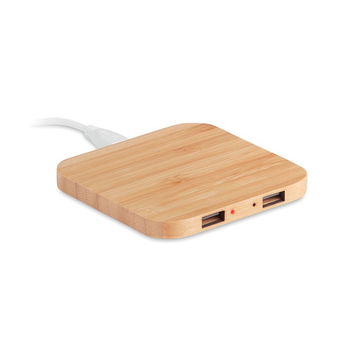 Chargeur  sans fil en bambou
