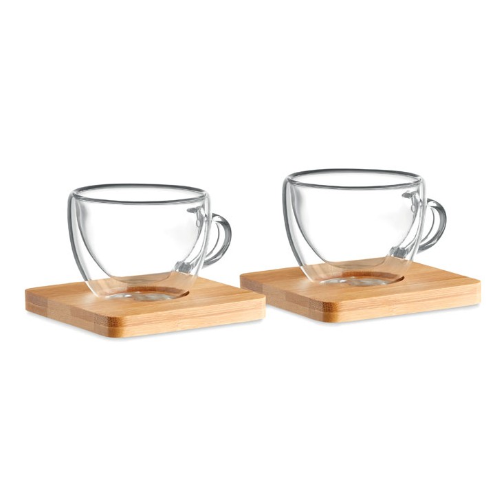 2 verres expresso double paroi