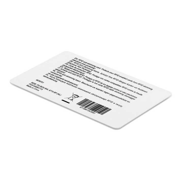 Carte anti- RFID