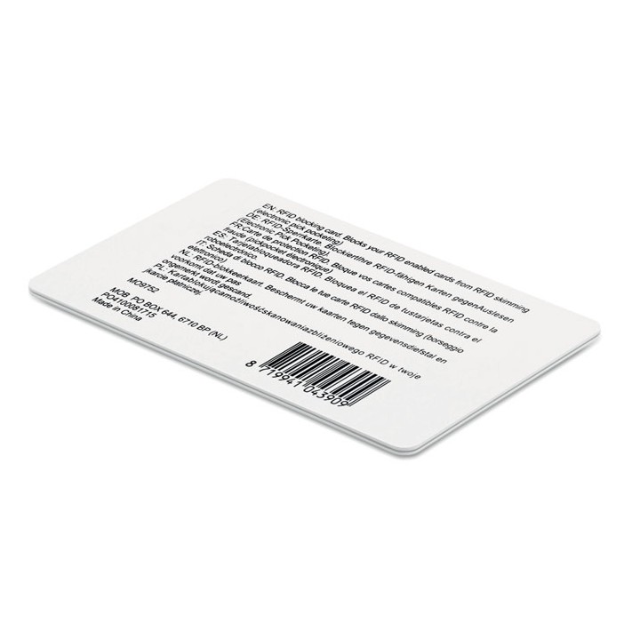 Carte de blocage RFID