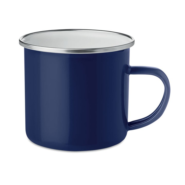 Tasse en métal émaillé