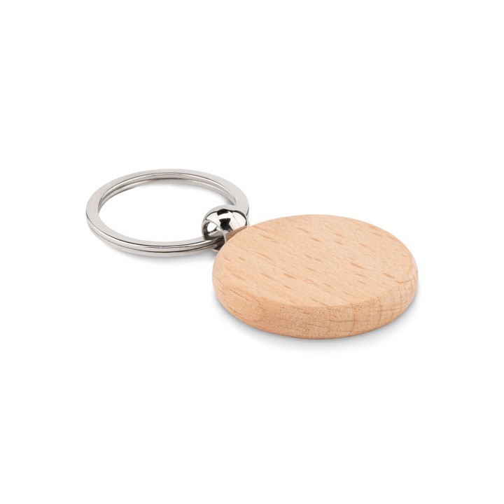 Porte-clés rond en bois