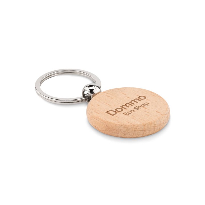 Porte-clés rond en bois