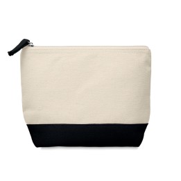 Trousse en coton bicolore