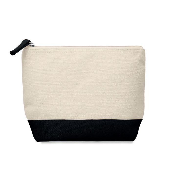 Trousse en coton bicolore