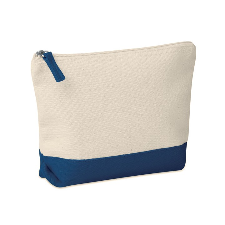 Trousse en coton bicolore