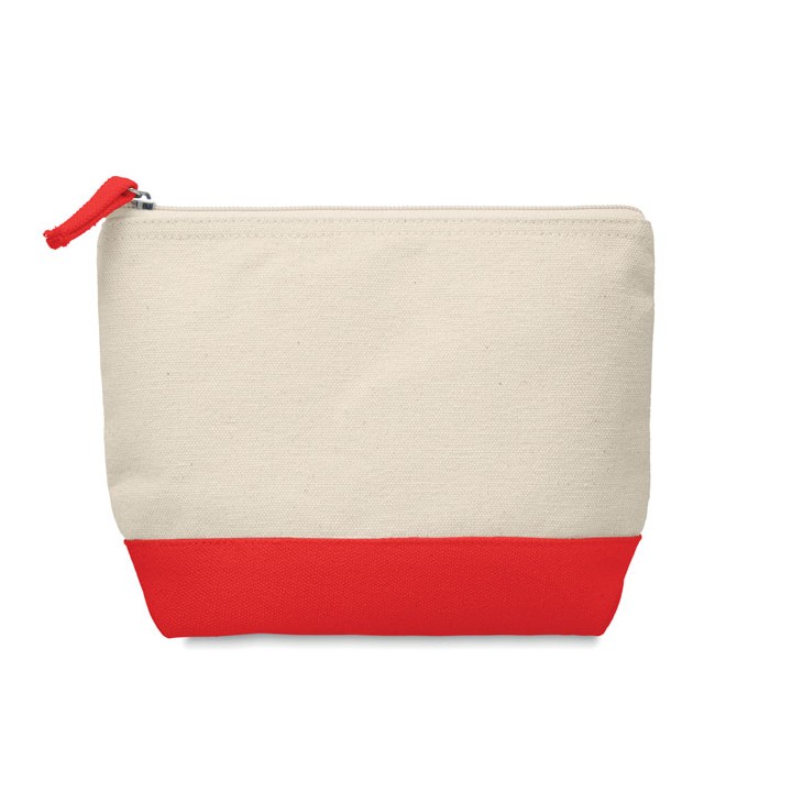 Trousse en coton bicolore