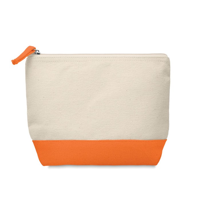 Trousse en coton bicolore