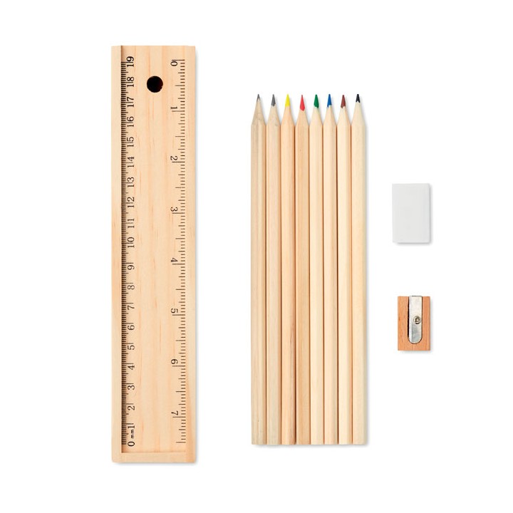 Set de 12 crayons en bois