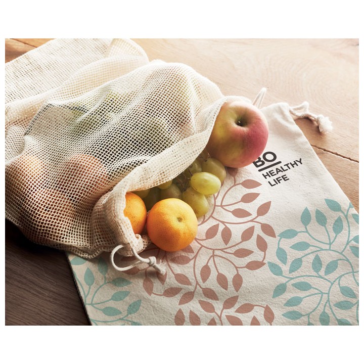 Sac réutilisable filet coton